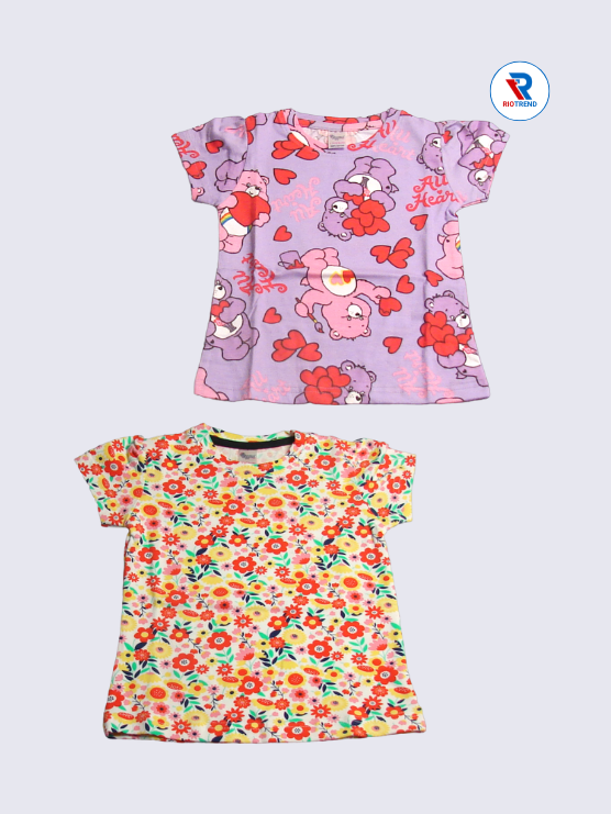 Newborn Baby Girls Clothing Set (Pack of 2) – Colorful Purple & Multicolor Combo