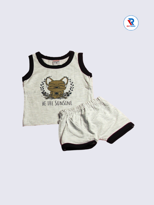 Newborn Baby Boys and Girls Set Tan and Black Color RioTrend