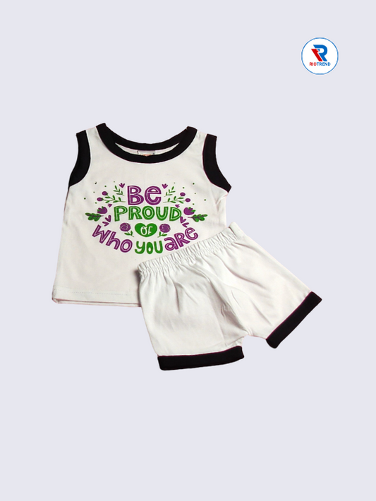 Newborn Baby Boys and Girls Set White with Pink RioTrend