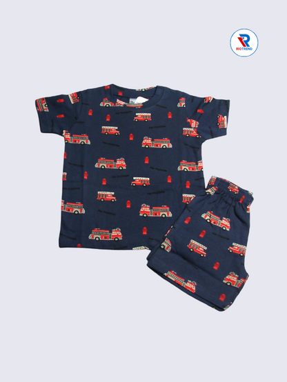 Newborn Baby Boys Co-Ord Set 06-12M Navy Blue color RioTrend