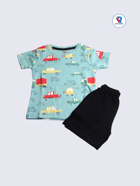 Newborn Baby Boys Set 12-18M Cyan Color RioTrend