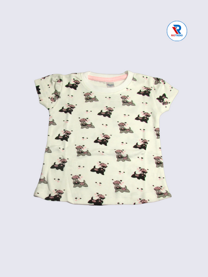 Newborn Baby Girls Top 12 to 28M White Color RioTrend