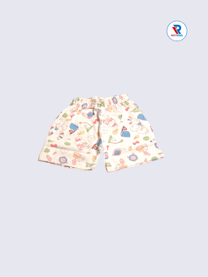 Newborn Baby Girls Shorts, Cream, Size 18-24 Months