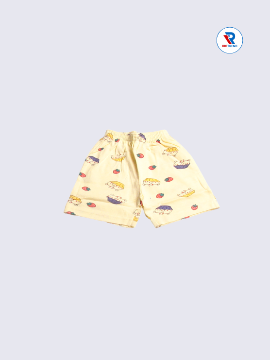 Newborn Baby Girls Shorts, Light Yellow, Size 18-24 Months