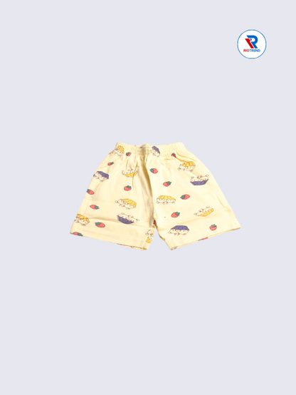 Newborn Baby Girls Shorts, Light Yellow, Size 18-24 Months