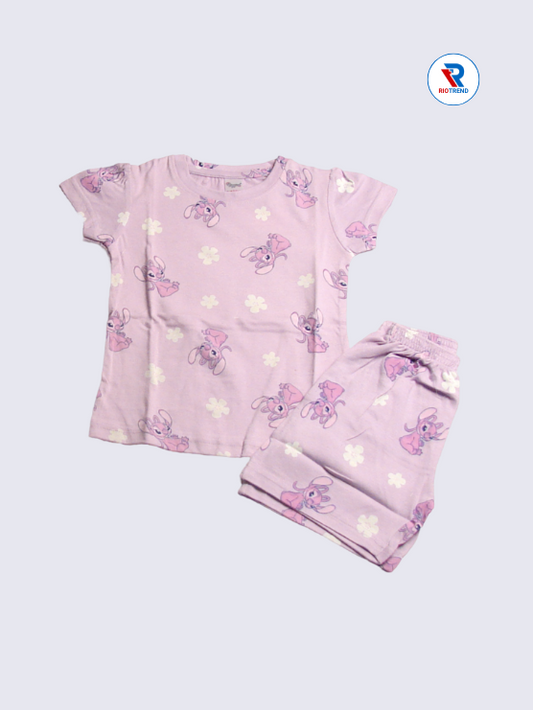 Newborn Baby Girls T-Shirt and Shorts Set, Light Purple, Size 18-24 Months