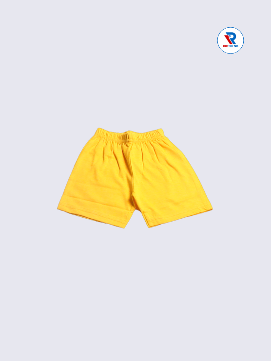 Newborn Baby Boy Shorts, White and Yellow, Size 6-12 Months