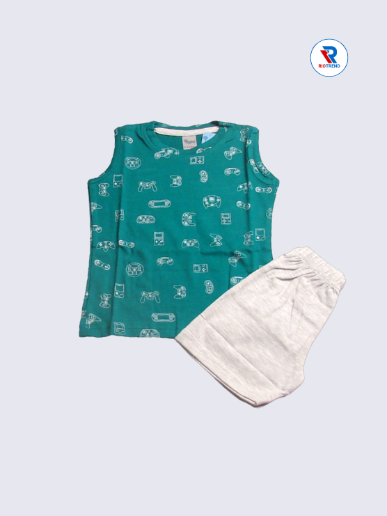 Newborn Baby Boy T-Shirt and Shorts Set, Green, Size 6-12 Months