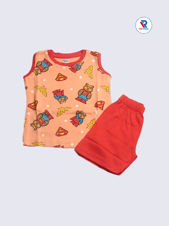 Newborn Baby Boy T-Shirt and Shorts Set, Coral Dusk, Size 6-12 Months