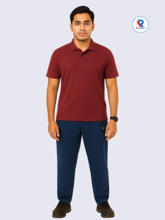 Men's Track Pant Tealish Blue Color