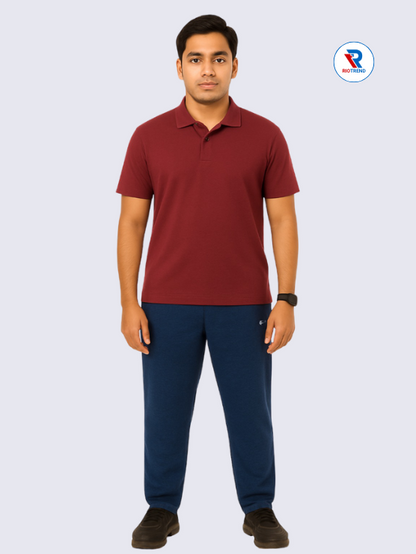 Men's Track Pant Tealish Blue Color