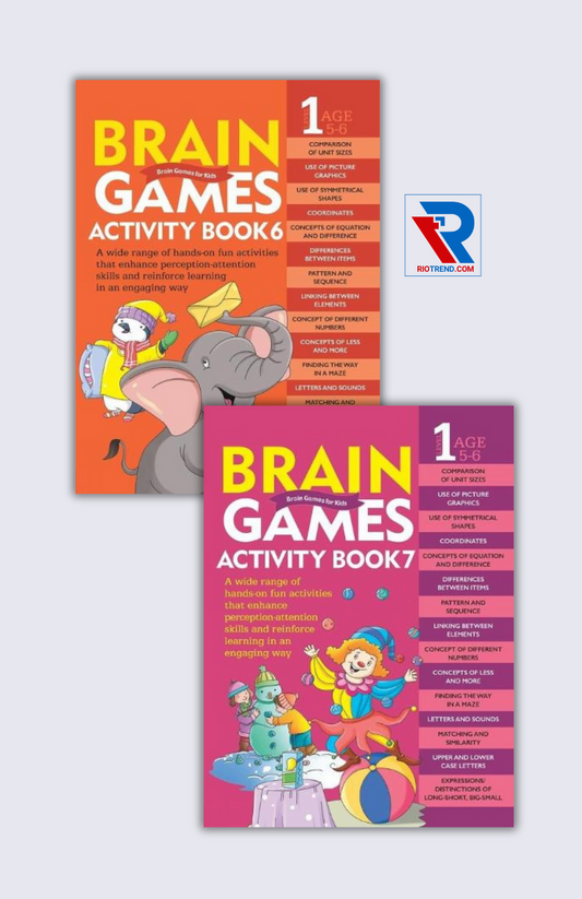 Smart Thinking Starts Early (Set of 2 Books):Brain Games Activity Book 7(Level-1) and Brain Games Activity Book 6(Level-1) (English, Paperback)