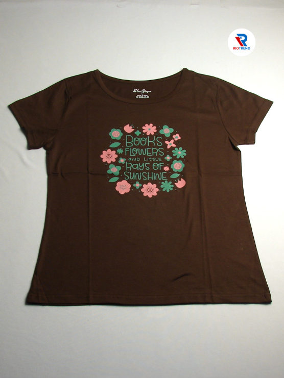 Women's Half Sleeve Cotton T-Shirt Dark Brown