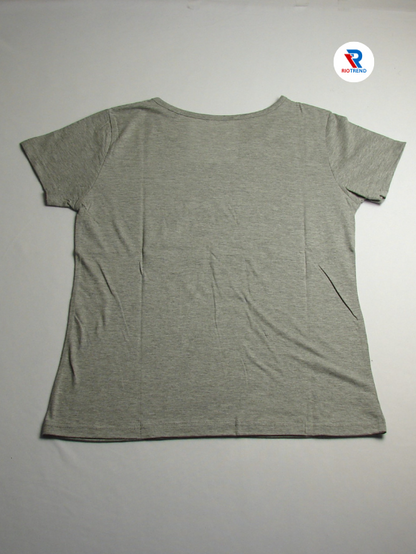 Women's Half Sleeve Cotton T-Shirt Gray