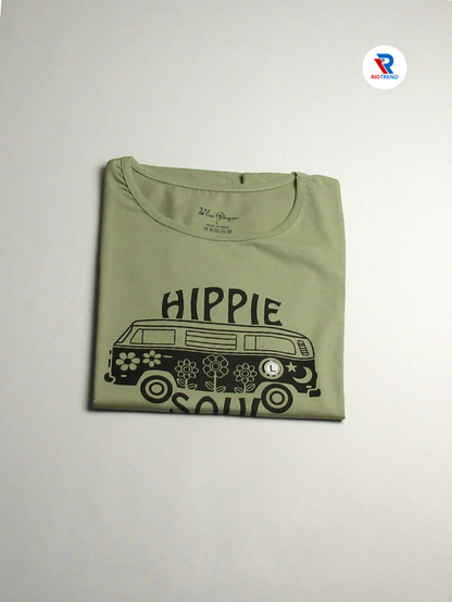 Women's Half Sleeve Cotton T-Shirt Olive