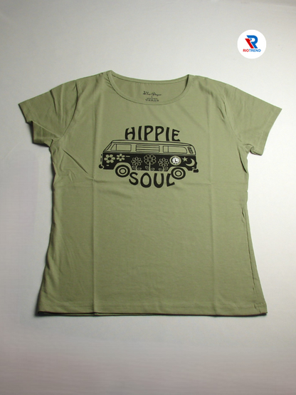 Women's Half Sleeve Cotton T-Shirt Olive