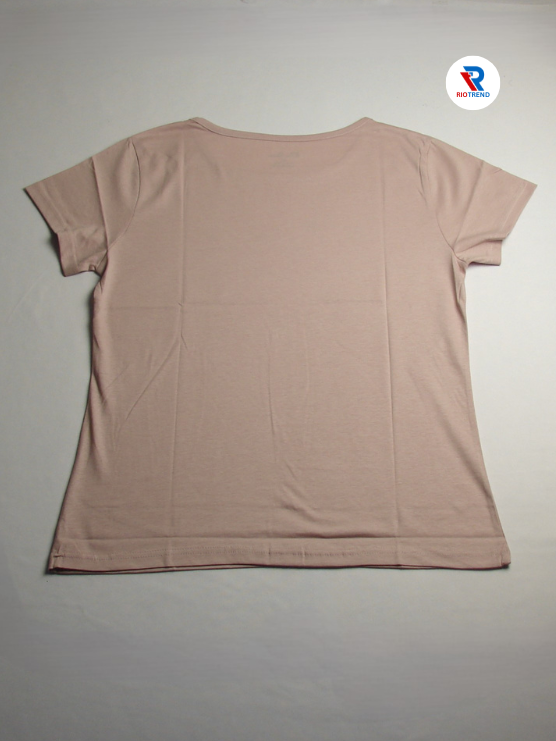 Women's Half Sleeve Cotton T-Shirt Tan