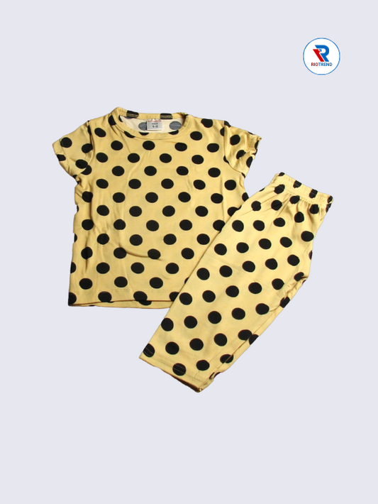 Women's Pyjama Set M,L,XL in Mustard Color - RioTrend