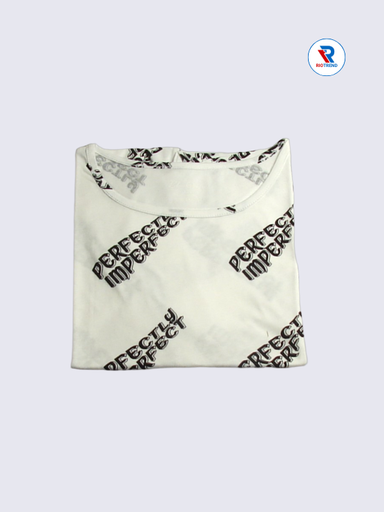 Women's T-Shirt Cotton XXL White Color (Folded)-RioTrend