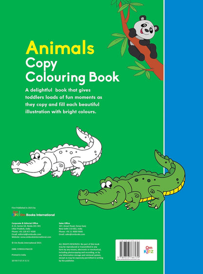 Animals Copy Colouring Book (English, Paperback)