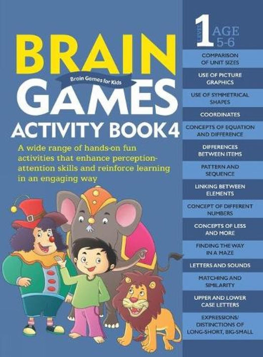 Activity Book: Brain Games Activity Book 4 (Level-1) (English, Paperback)