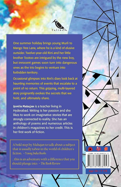 Back cover of the book My Brother Too Too by Urmila Mahajan, Riotrend edition