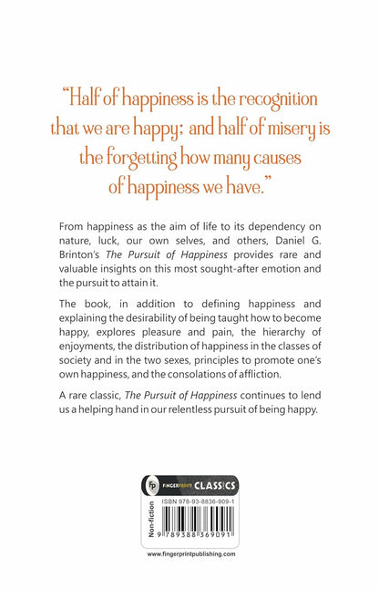 The Pursuit of Happiness (English, Paperback, Daniel G. Brinton)